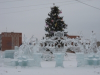 Ледяные скульптуры в Тайшете
